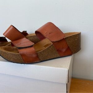 Lolasabbia for Eric Michael Women’s wedge sandals with cork footbeds